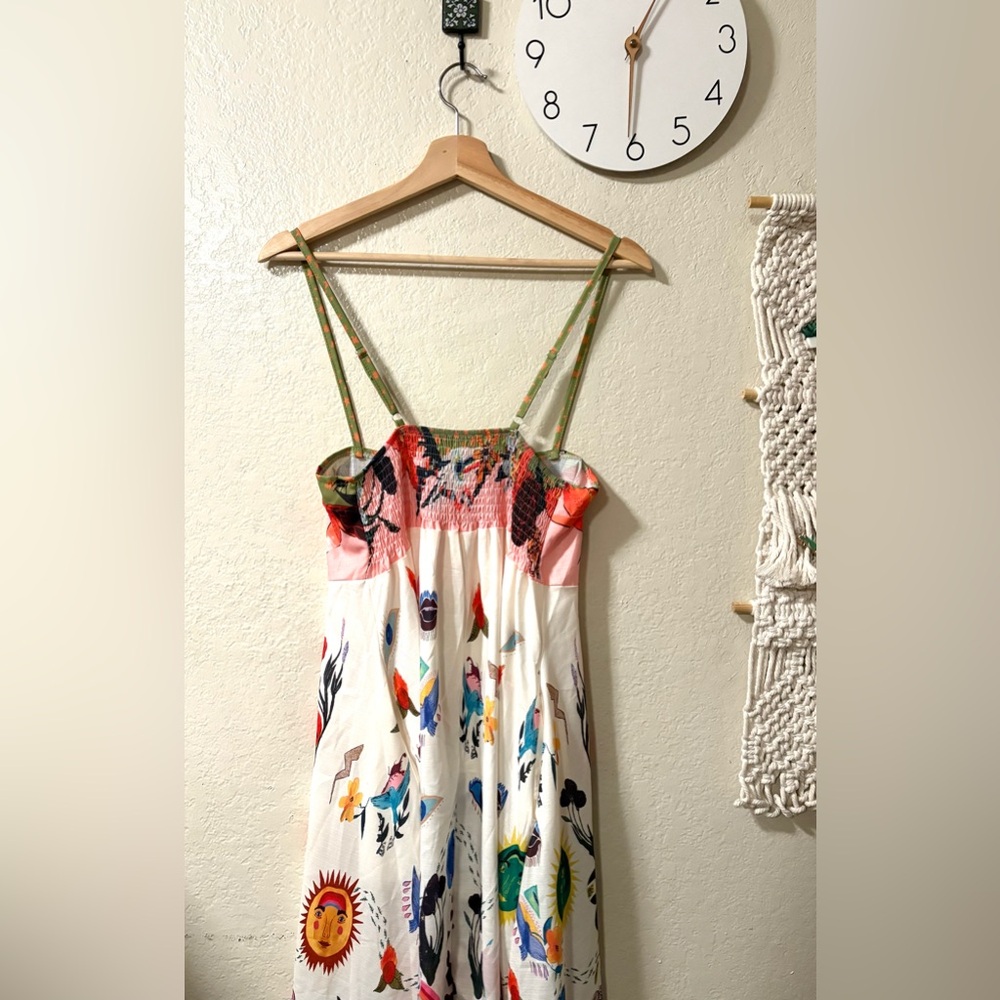 Floral Embroidered Dress with Straps - Picture 2 of 6
